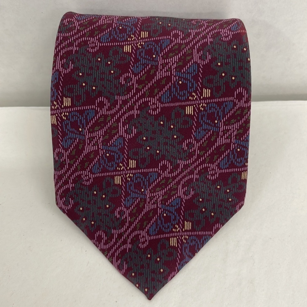 Christian Dior Monsieur tie mens purple pink design 100% silk